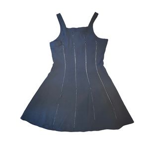 Ro & De sleeveless fit and flare black fully lined dress NWT